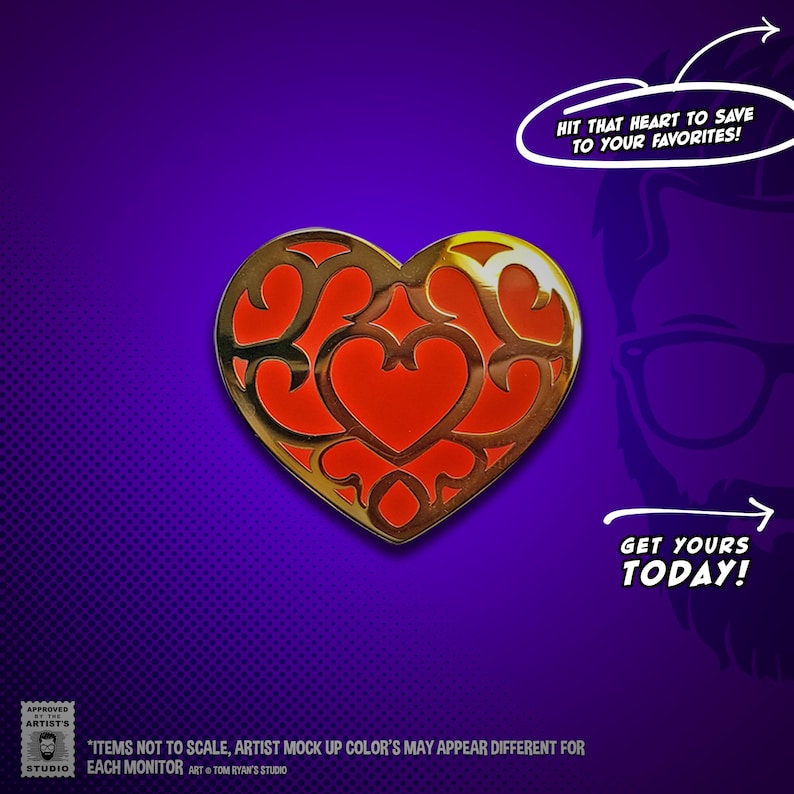 Heart Container Hard Enamel Pin: Legend of Zelda BOTW image 4