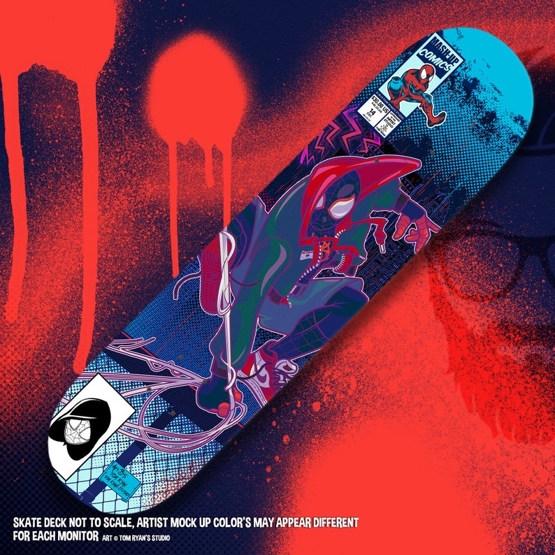 Skateboard Deck ft. Spiderverse Varied Widths image 2