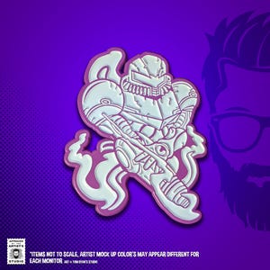LE Neon Purple Samus Enamel Pin: Metroid SNES Lapel Pin
