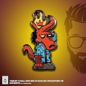 HeckBoy Rocko / Hellboy Mash Up Hard Enamel Pin
