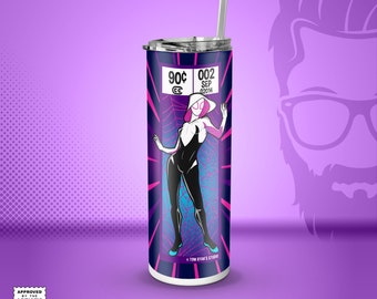 Corner Art Gwen / Spider / Ghost 20oz Skinny Tumbler with Straw