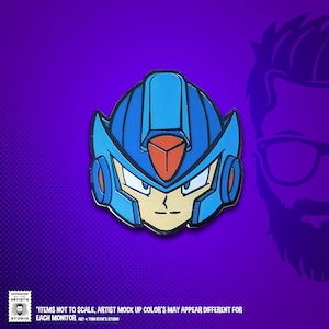 Mega Man X Enamel Pin: Revisioned Video Game Art