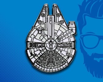 Millennium Falcon / Hans Ship / Reys Ship / Hat Pin / Lapel Pin / Hard Enamel /  Pin / Lapel Geek Pin