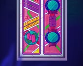 Back to the Future Hoverboard Art Print: 1980s Retro Movie Poster