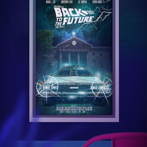 Back to the Future Movie Poster: Signed Geekery Sci-Fi Art Print