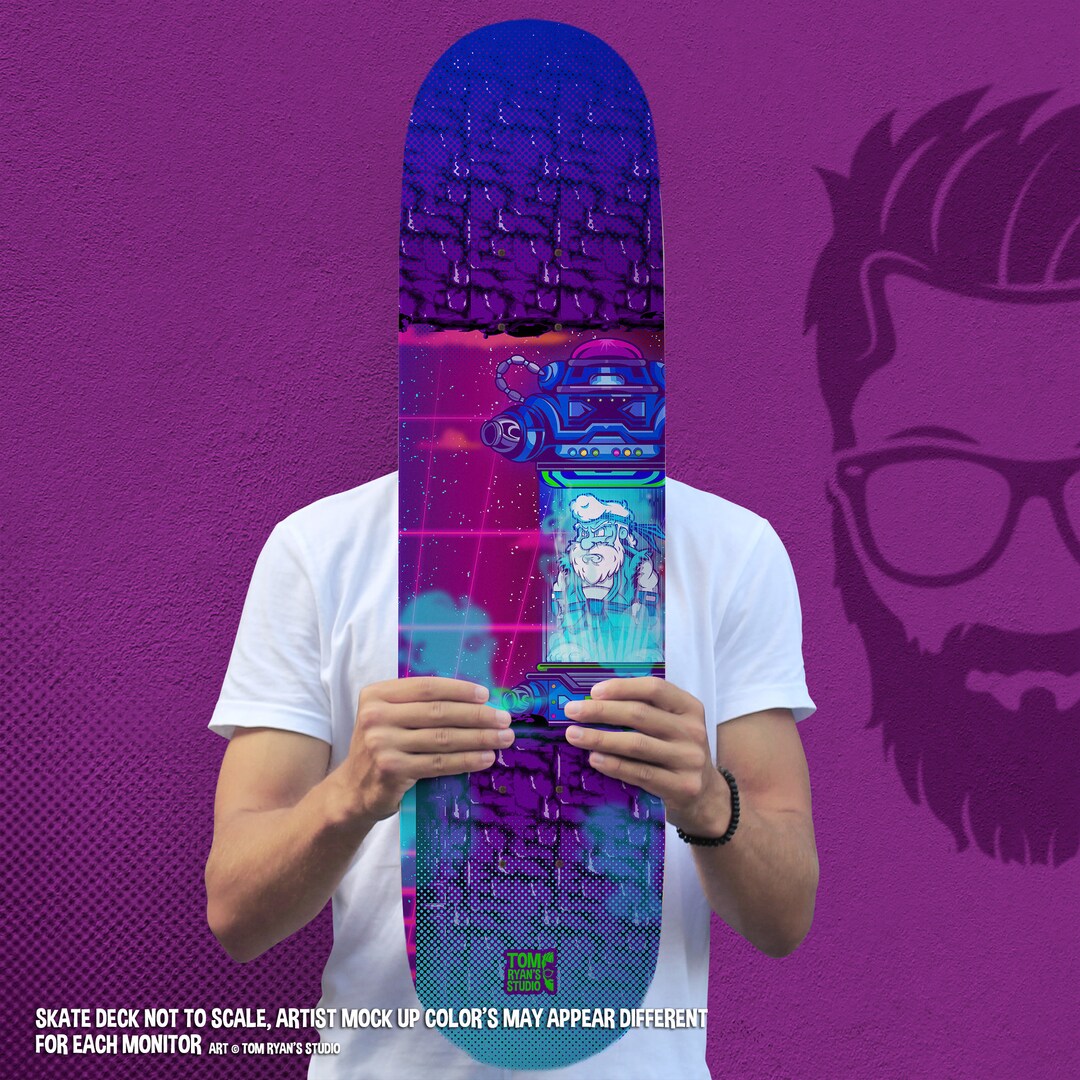 Skateboard Deck Ft. Dr Synthwave Light Varied Widths Etsy