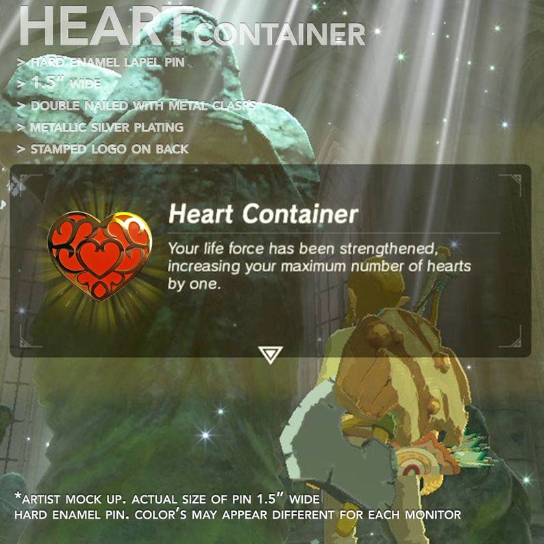 breath of the wild heart container breath of the wild heart container