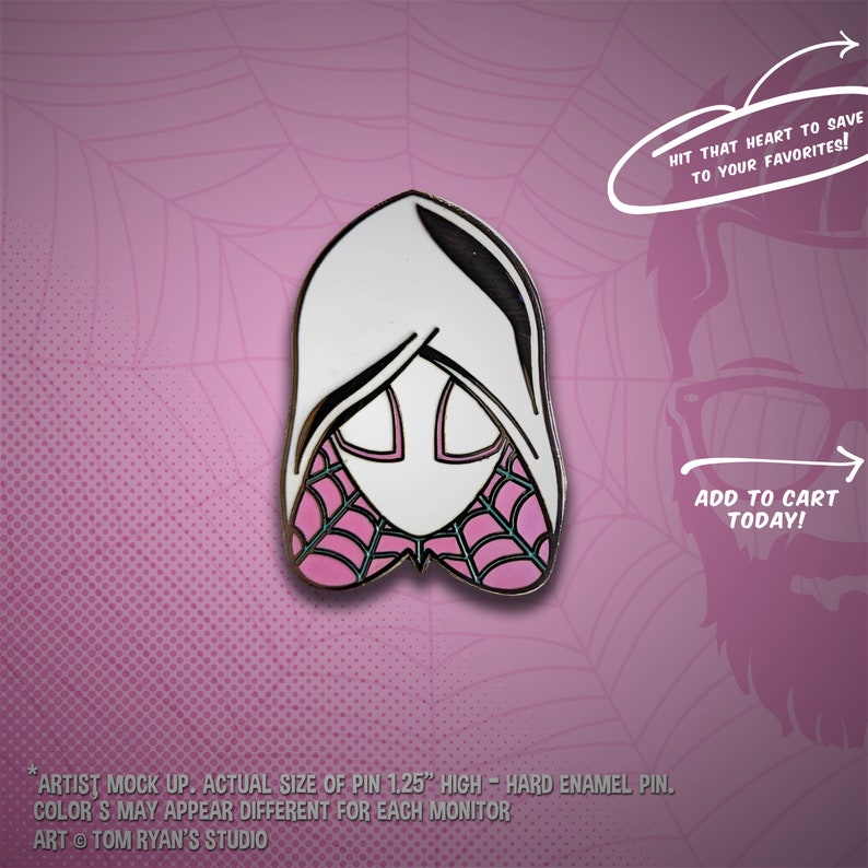 Spider Gwen / Gwen Stacy / Spider Woman Hat Pin Lapel Pin image 5