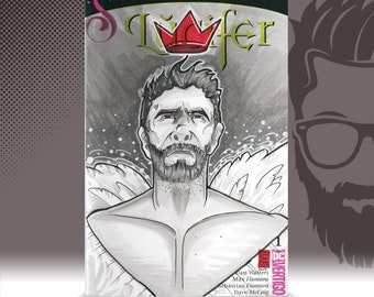 Lucifer / the Devil / Sketch Cover / Variant Cover / Blank Cover / Hand Drawn / Original Art / Pen and Ink / Markers