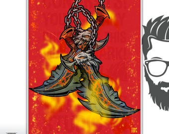 Chaos Blades Mini Art Print 8.5x11
