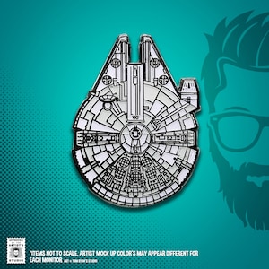 Épinglette Faucon Millenium en émail dur : épinglette geek Star Wars