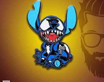 Stitchom Venom Stitch Hard Enamel Pin