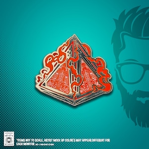 Sith Holocron Hard Enamel Pin: Gold Metal Plating