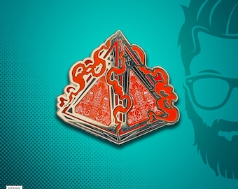 Sith Holocron Hard Enamel Pin: Gold Metal Plating