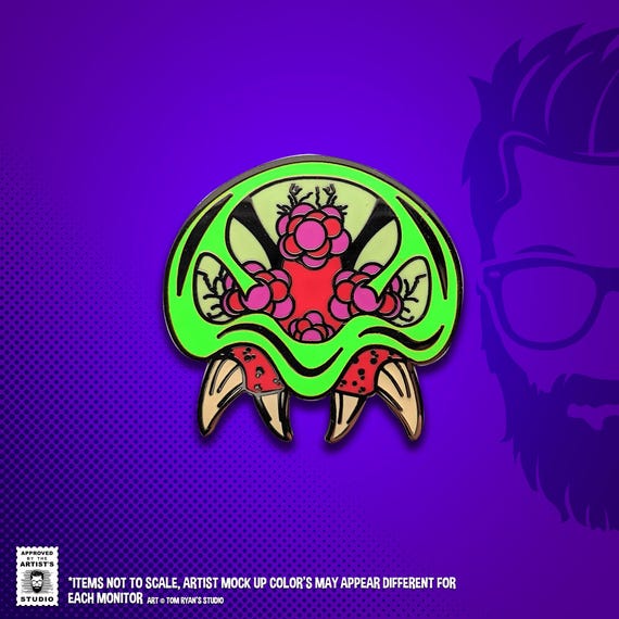 Metroid Hard Enamel Hat Pin NEW color variants Green or Frozen Blue