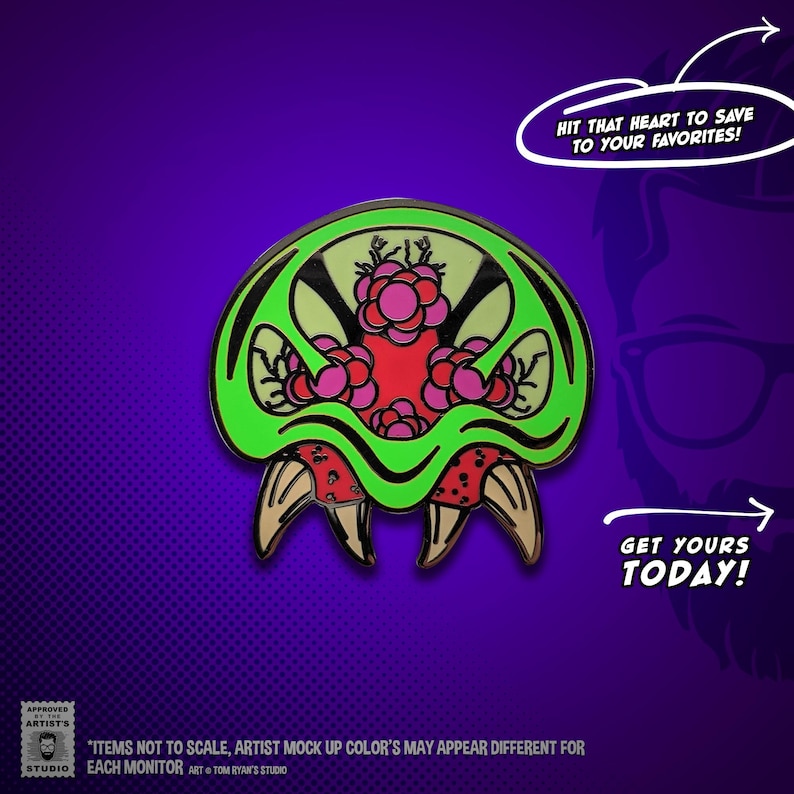 Metroid Hard Enamel Hat Pin NEW color variants Green or Frozen Blue image 8