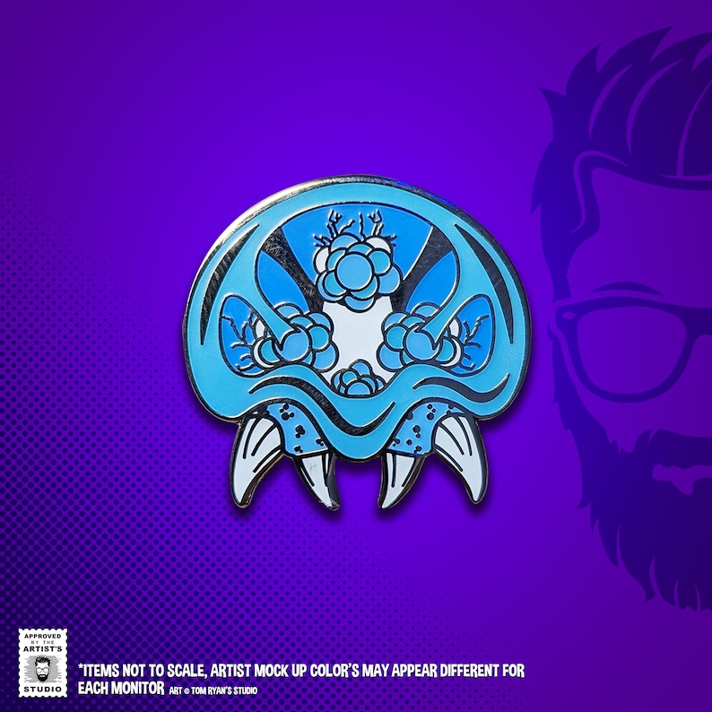 Metroid Hard Enamel Hat Pin NEW color variants Green or Frozen Blue Frozen