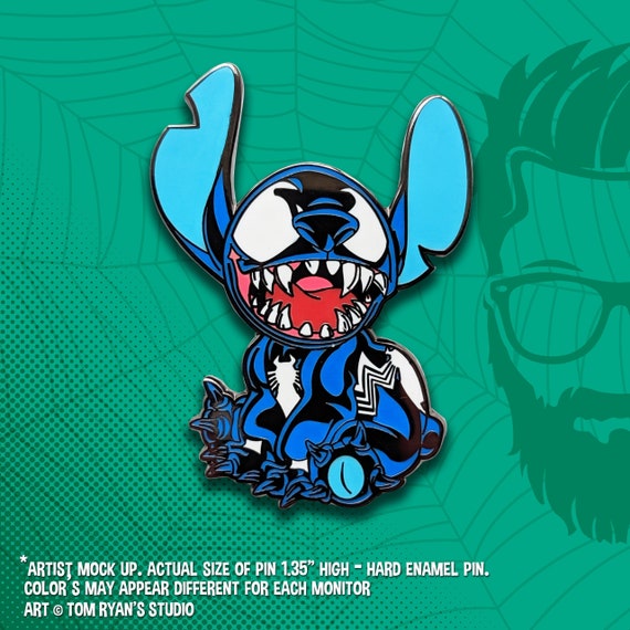 Stitchom Venom Stitch Hard Enamel Pin Etsy