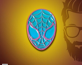 Spidey Pink Blue Variant Soft Enamel Pin, Hat Pin