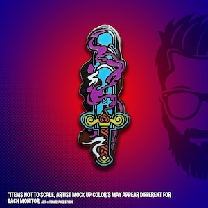 Invisible Heartless Sword Enamel Pin - Kingdom Video Game Art