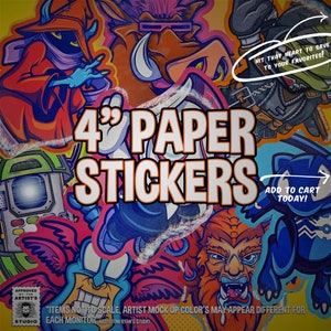 4 PAPER Stickers Geek Stickers by Tom Ryan's Studio image 10