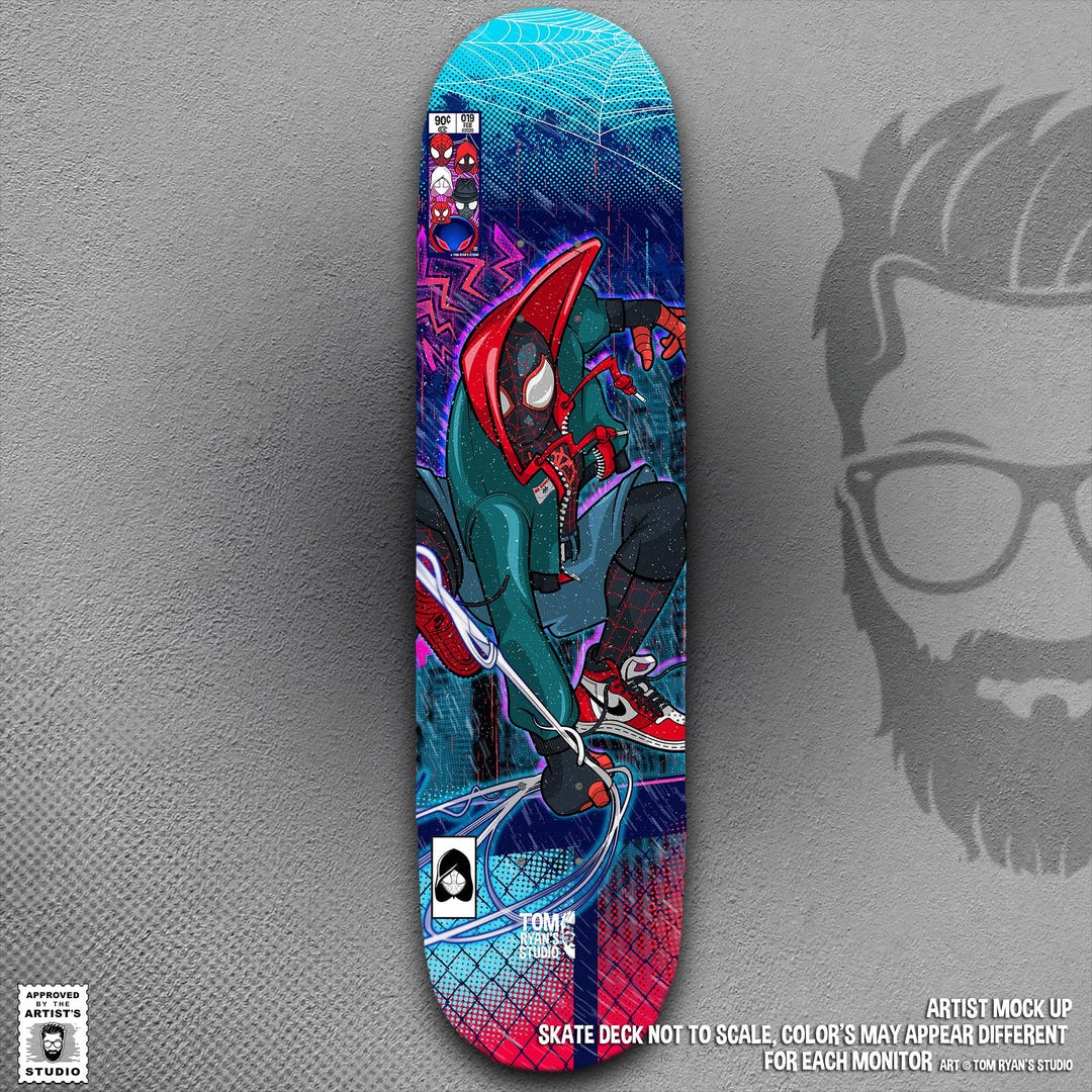 Spidey - Verse Skateboard Deck Varied Widths - Etsy