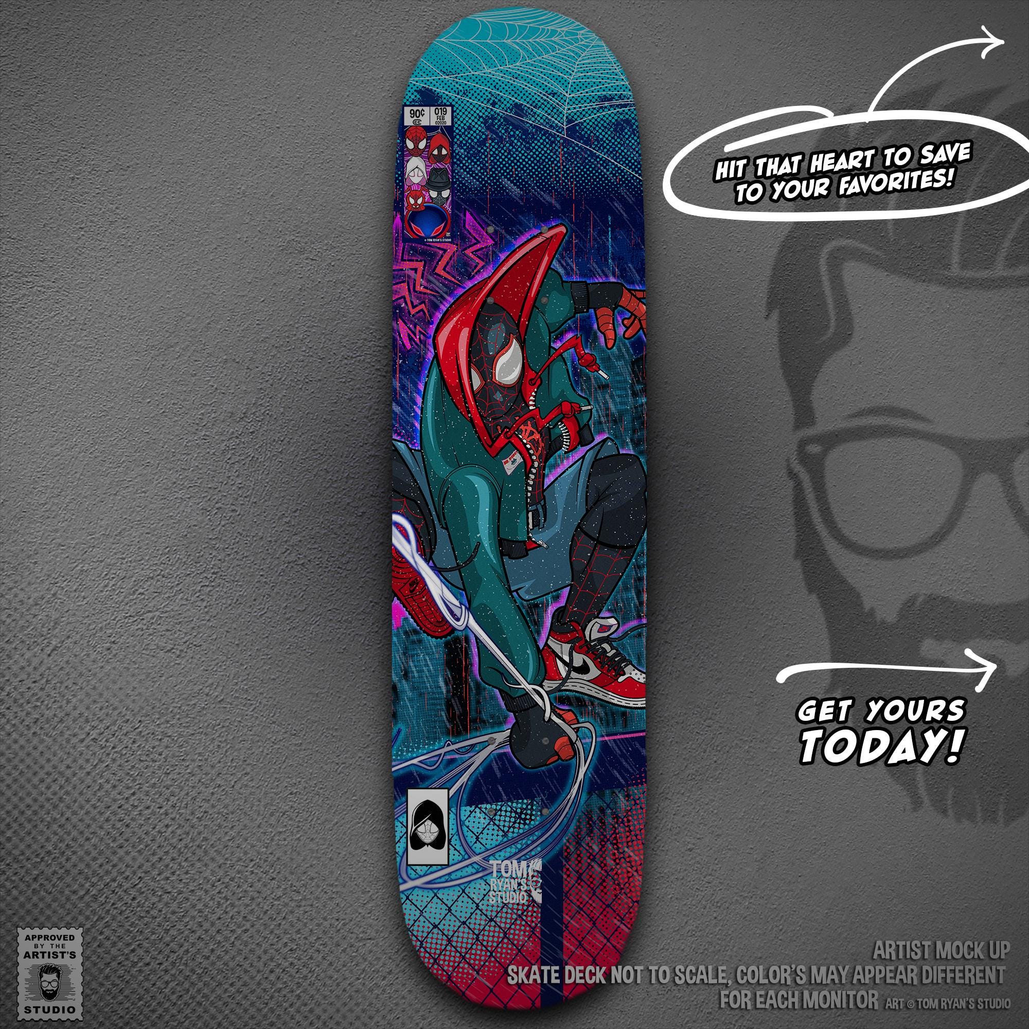 Spidey - Verse Skateboard Deck Varied Widths - Etsy