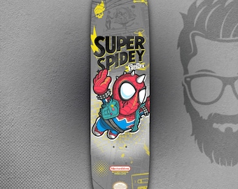 Super Spidey Punk Bro Skateboard Deck Varied Widths
