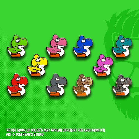 Bebe Yoshi Hard Enamel Pin Blind Bag Nintendo 16 Bits Etsy