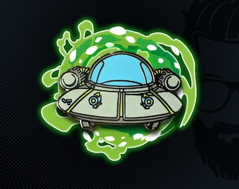 Space Car / Morty / Rick's / Hard Enamel / Hat Pin / Lapel Pin / Enamel Pin / Button