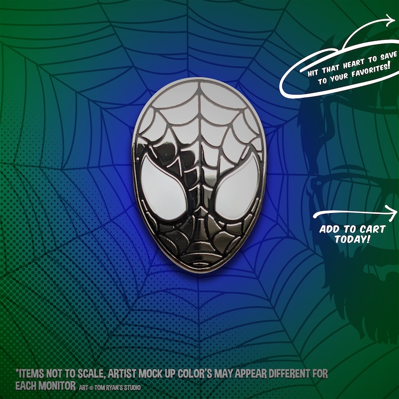 Armor Spidey Hard Enamel Pin, Hat Pin image 3