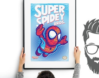 Super Spidey Bros Art Print Re Mix / Geekery / Comic Book / Super Hero / Poster by Tom Ryan's Studio