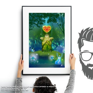 The Legend of Zelda Breath of the Wild Nintendo Geekery Poster, Fine Art Print, Retro Gamer Art
