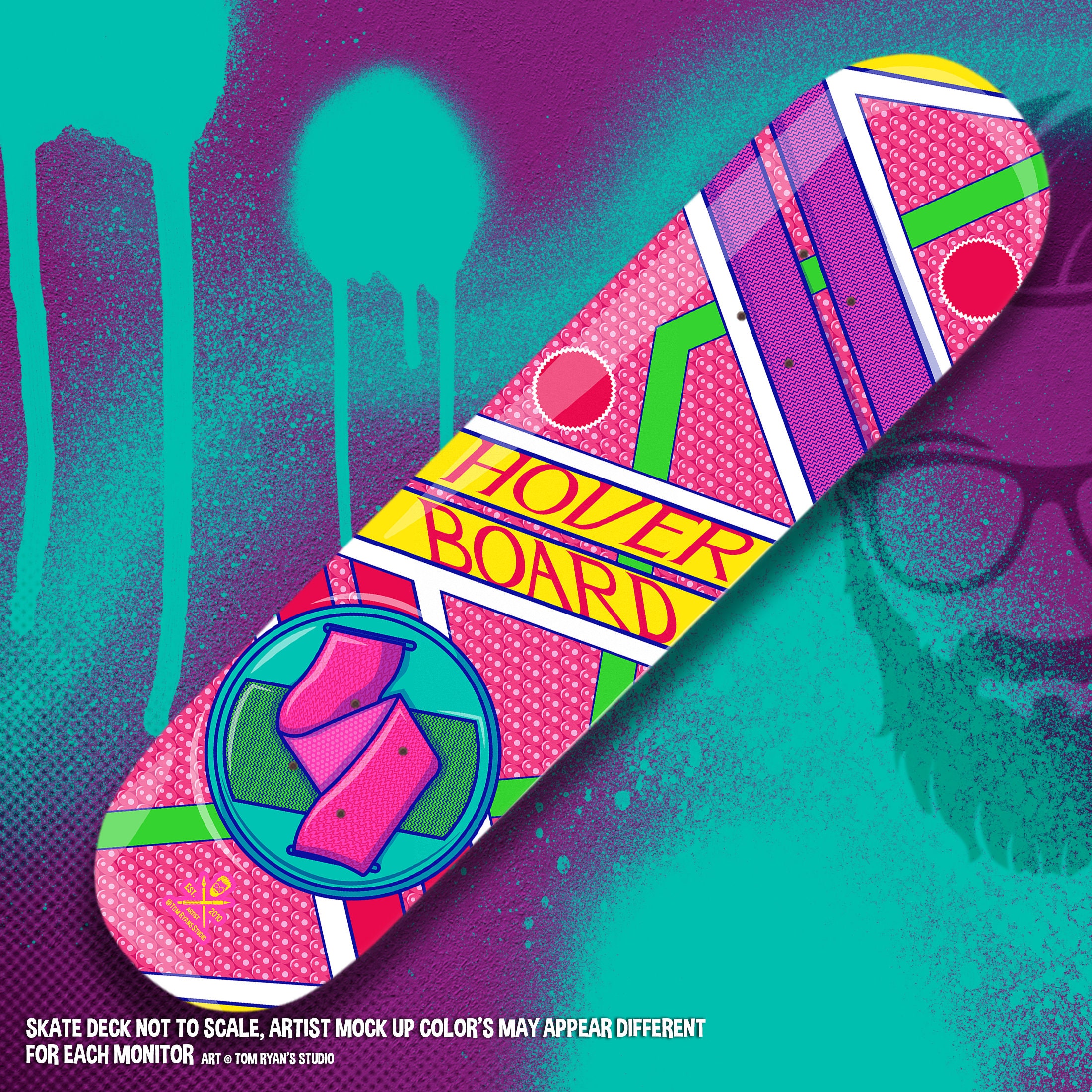 Skateboard Deck Ft. Hoverboard Front Various Widths Available Etsy