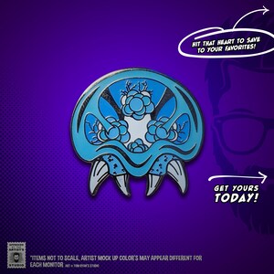Metroid Hard Enamel Hat Pin NEW color variants Green or Frozen Blue image 7