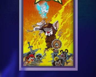 Brain and Dorc Mash Up: Geekery Comic Book Poster