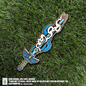 Video Game Sword Golf Ball Marker Hard Enamel Perfect Golfer Gift