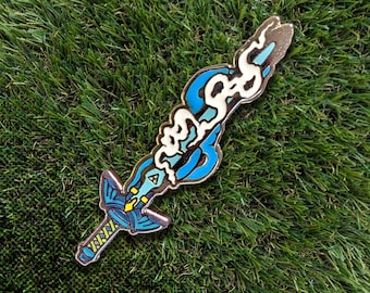 Video Game Sword Golf Ball Marker: Hard Enamel Golfer Gift