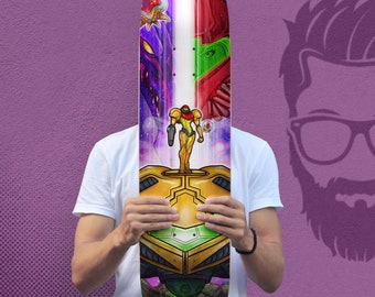 Skateboard Deck ft. Bounty Hunter Samus Metroid Varied Widths