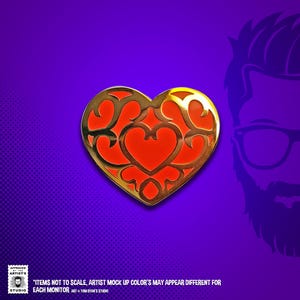 Heart Container Hard Enamel Pin: Legend of Zelda BOTW image 1