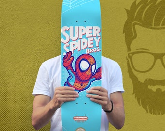 Skateboard Deck ft. Super Spidey Bro Varied Widths