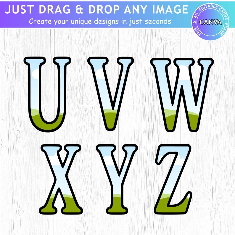 Classic Alphabet Canva Template, Drag and Drop, Fillable Alphaset ...