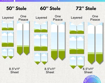 Graduation Stole Canva Frame Template, Grad 2026 Stole Template, Drag and Drop Easy Template, Blank Stole Template For Sublimation