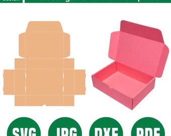 Rectangle Gift Box Template: Svg, Jpg, Dxf, Pdf (Digital Download)