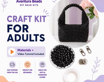 DIY Beaded Bag Making Kit for Adults – Creative Craft Activity with Video Tutorial