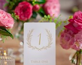 Sweet Vintage Wedding Table Number Signs 1-35 - Matte Gold