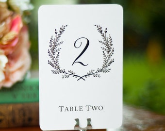 Wedding Table Number Signs - Sweet Vintage Wedding Table Number Signs - White or Cream Stock