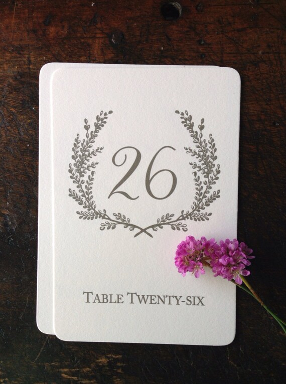 Items similar to Sweet Vintage Wedding Table Number Signs 130 Custom