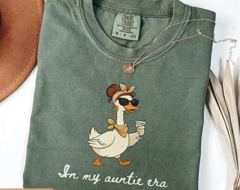Funny Auntie Shirt, Comfort Colors® Cool Aunt Goose Tee, Baby Announcement Gift, New Aunt Era Shirt, Silly Goose Club Matching Tee