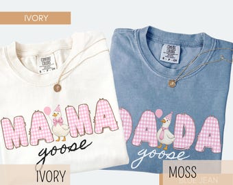 Silly Goose 1st Birthday Matching Family Shirts, Mama Goose Shirt, Dada Goose Tee, One Silly Goose Party Outfit, Gift for Mom and Dad